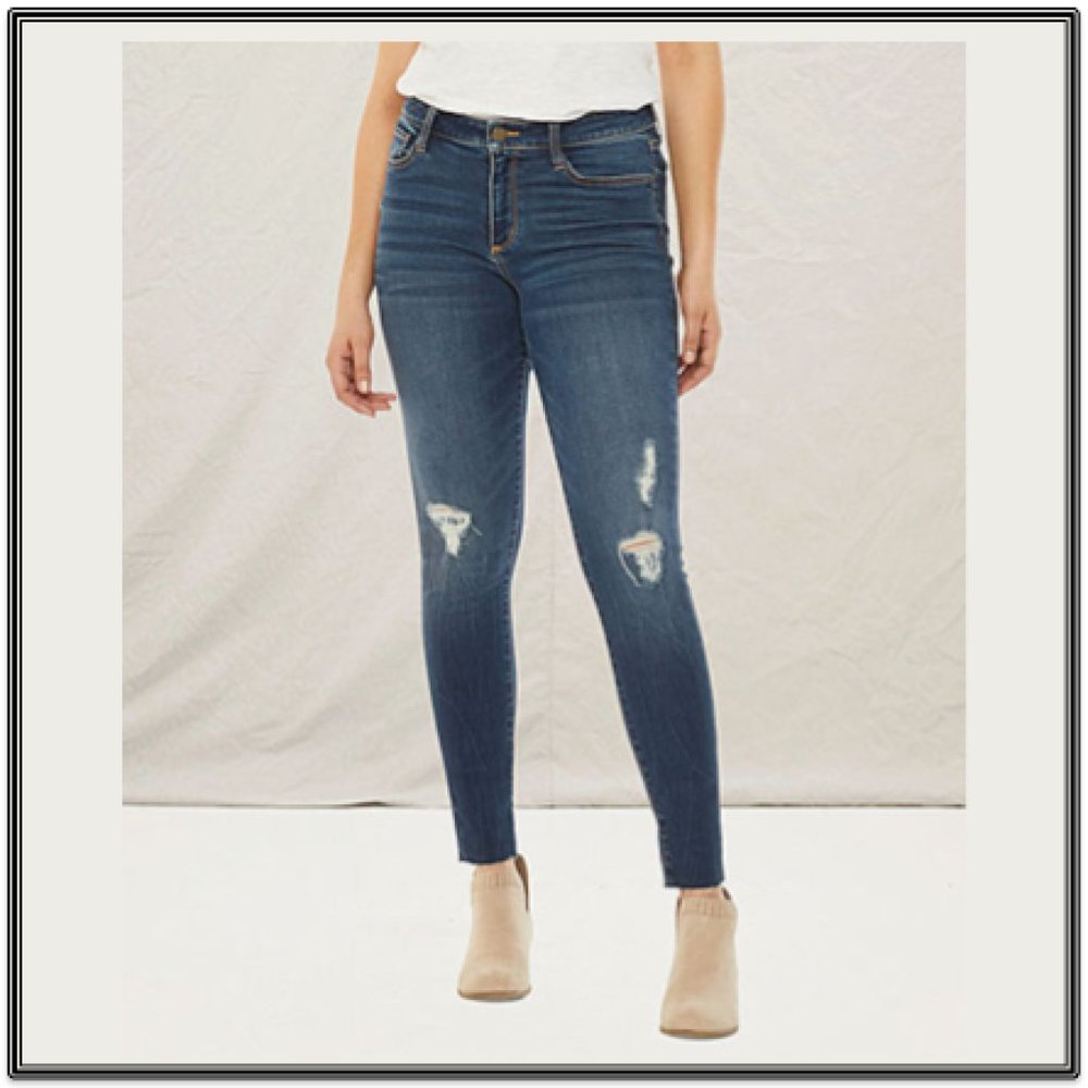 a.n.a Tall Womens Destructed Jegging - Picture 1 of 3